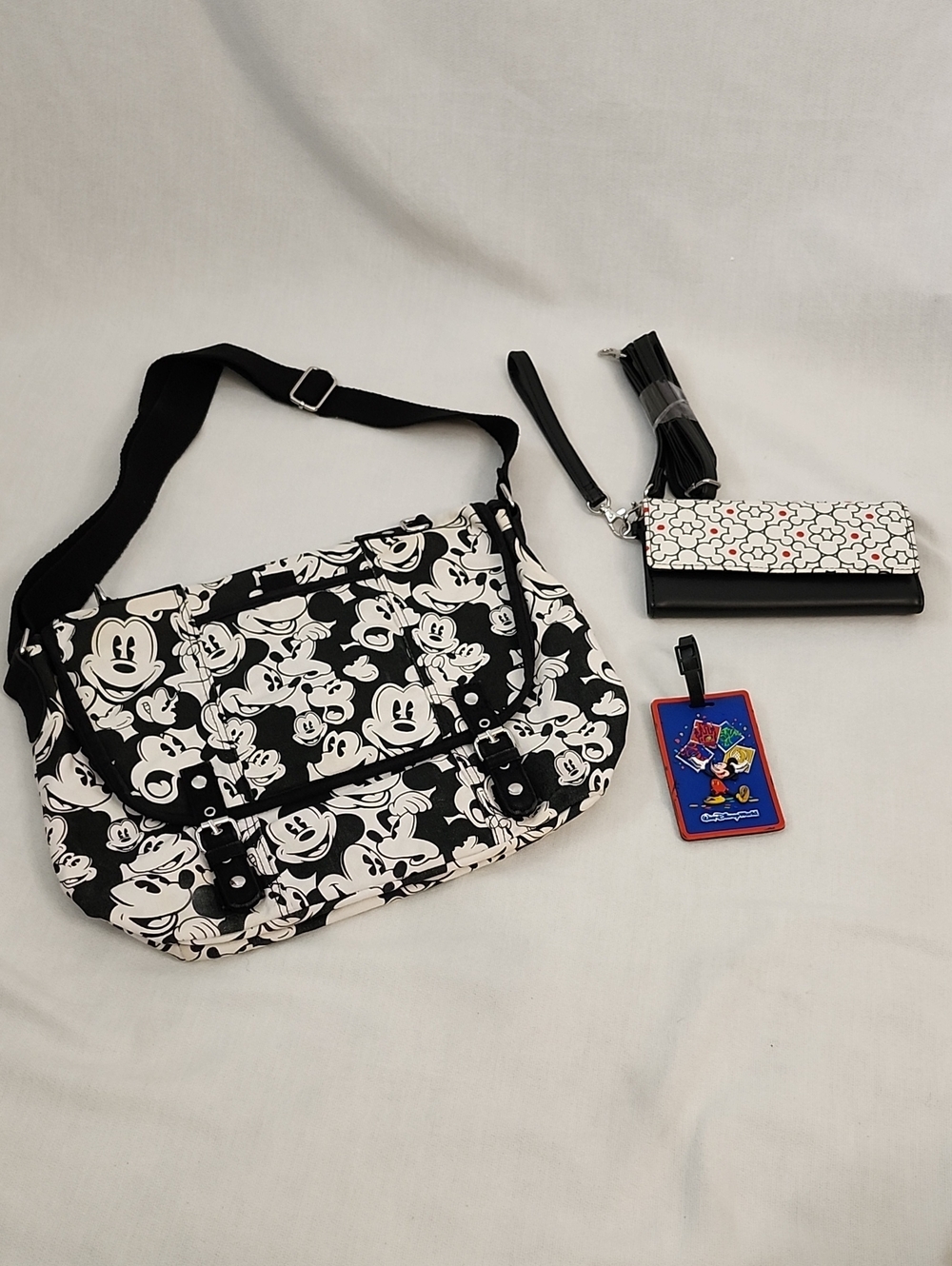 Disneyland Resort Messenger Bag, Disney Parks Wristlet Wallet w/ Luggage Tag